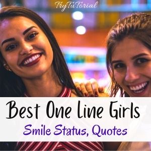 Best One Line Girls Smile Status, Insta, Whatsapp