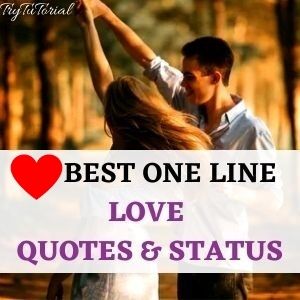 26 Best One Line Love Quotes, Love Status In English