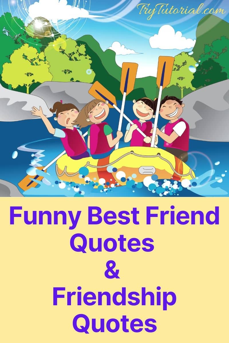 100 Funny Friendship Quotes & Status For Best Friends 2020 | TryTutorial