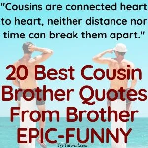 20 Best Cousin Brother Quotes From Brother