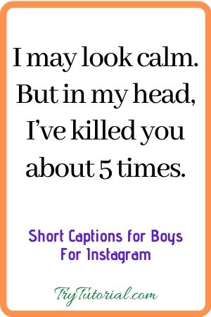 Short Captions for Men/Boys