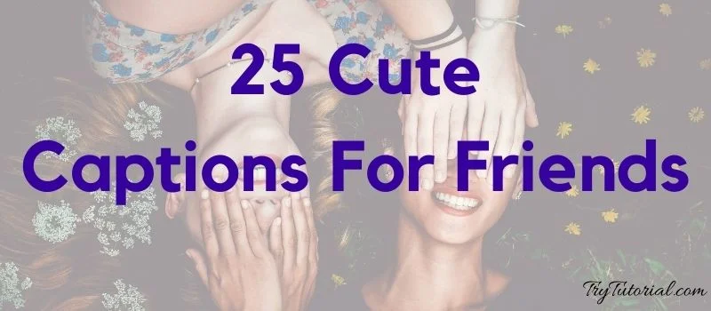 Best 25 Cute Captions For Friends