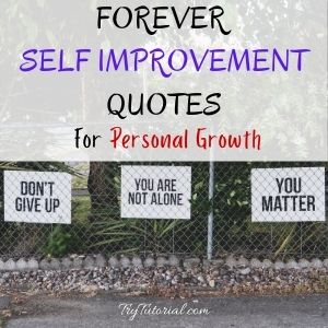 Quotes On Self Improvement For Personal Growth