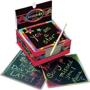For the one who likes to doodle Scratch Art Mini Notes