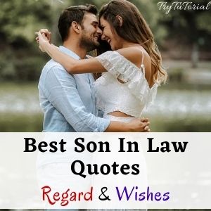 Best Son In Law Quotes For Regard & Wishes
