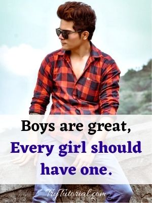Boy Girl One Line Quotes For Cute Single Boy 