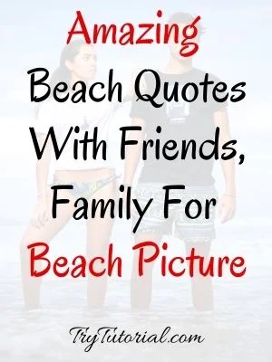 Beach Quotes With Friends, Family For Picture