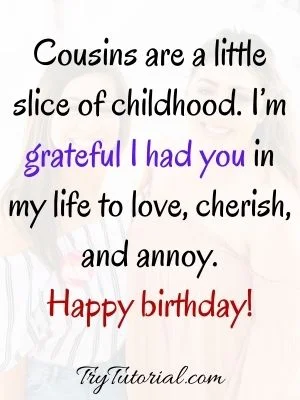 85 Awesome Happy Birthday Cousin Quotes & Captions 2024 | TryTutorial