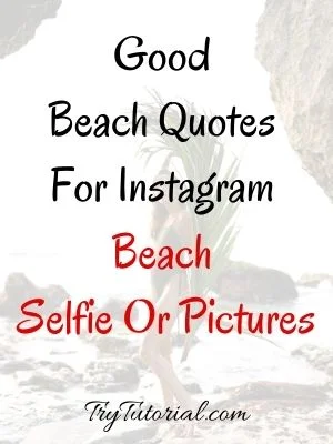 Good Beach Quotes For Beach Selfie Or Pictures