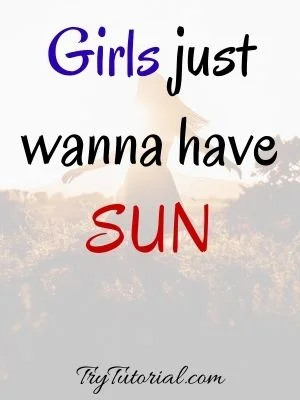 Sunlight Captions For Instagram For Girl