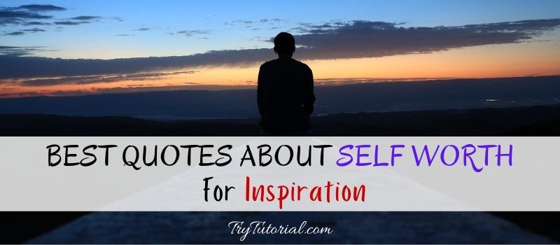 58 Best Quotes About Self Worth For Inspiration 2022 | TryTutorial