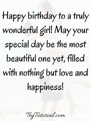 Special Birthday Wishes For Girls
