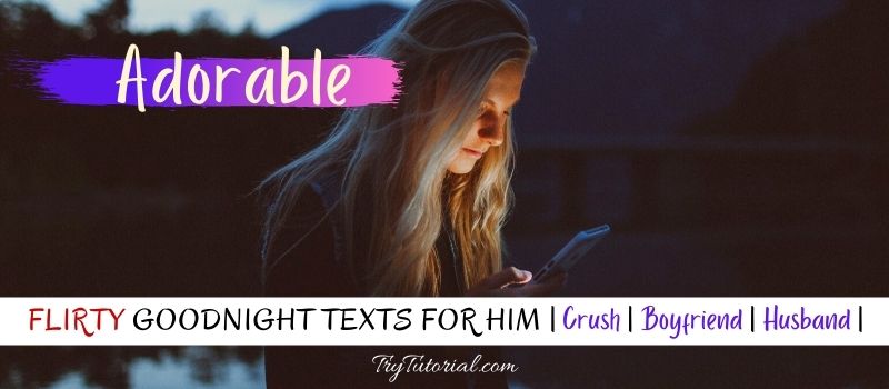 100+ Adorable Flirty Goodnight Texts For Him | Crush, BF | Smile 2023 |  TryTutorial