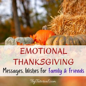 Emotional Thanksgiving Messages