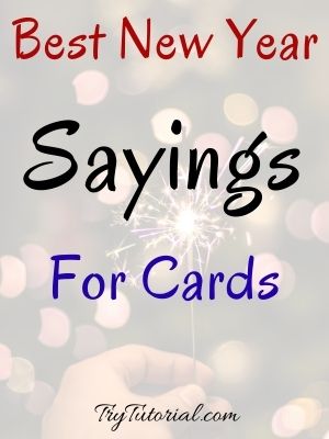 Best New Year Sayings For Cards