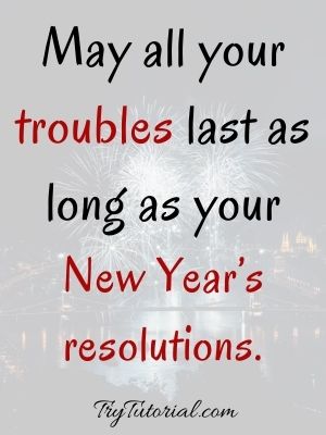 Funny New Year Resolution Sayings Status