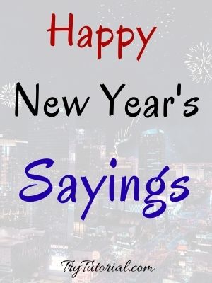 Happy New Years Sayings Images