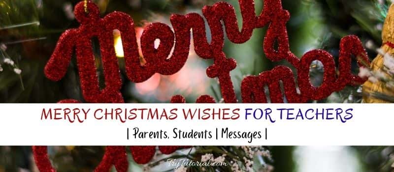Merry Christmas Wishes For Teachers