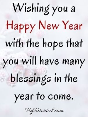 New Year Blessings