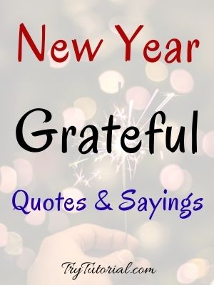 New Year Grateful Quotes And Sayings
