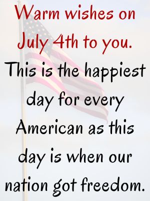 Good Morning Happy Fourth Of July Wishes