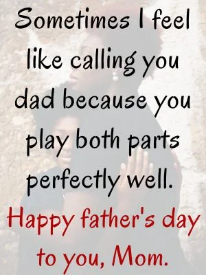 fathers day message for single mom