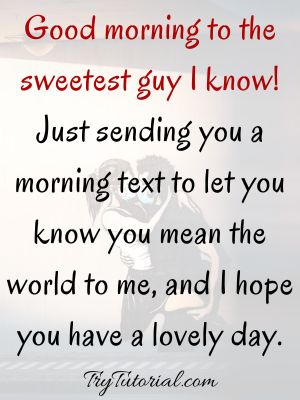 flirty funny good morning texts for him