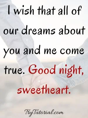 flirty good night message for her
