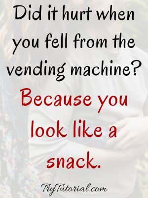 vending machine pick up line
