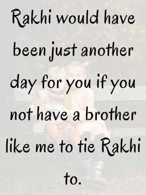 Funny Raksha Bandhan Wish For Brother