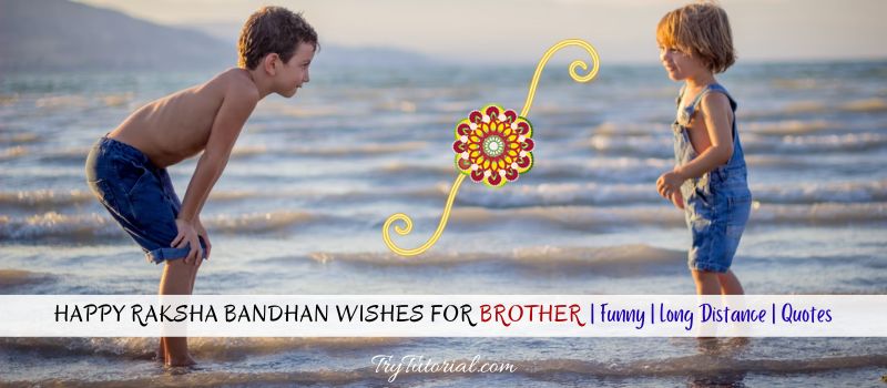 80+ Happy Raksha Bandhan Wishes For Brother | Funny | Long Distance | Quotes  2023 | TryTutorial
