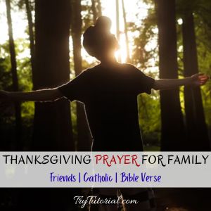 Thanksgiving Prayer For Family